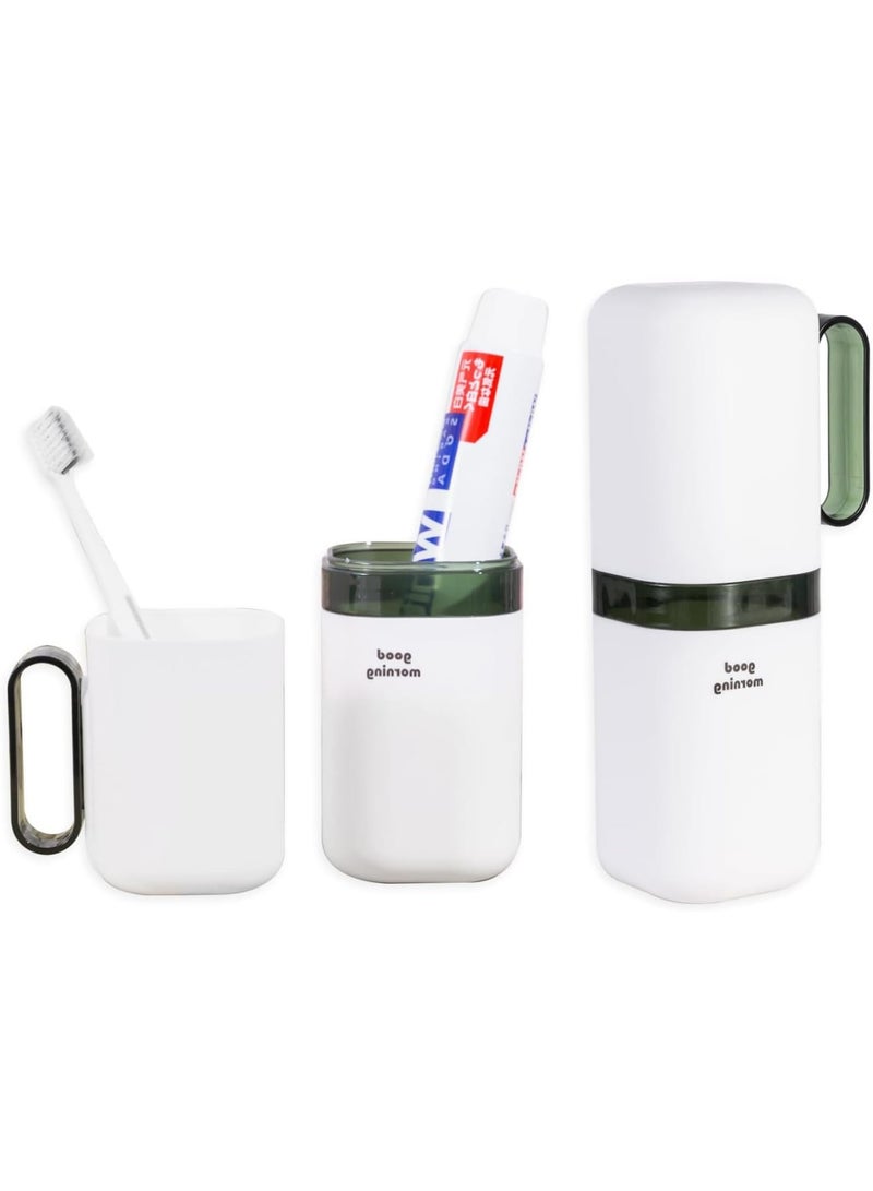 SOLARAE Travel Toothbrush Cup Case, 2 Pcs Multifunctional Toothbrush, CupToothbrush Holder with with Cover Travel Boothbrush Holder Portable Toothbrush Case and Carrier for Bathroom School Business Trip - Image 3