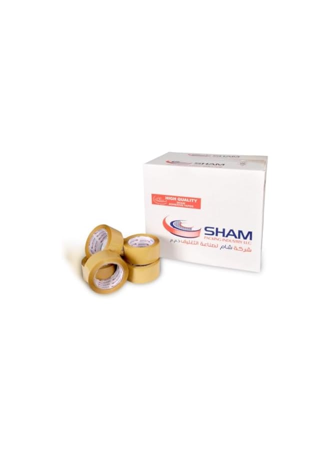 Sham Pack 50 Yards, Brown aging Tape, of 3, For Carton Sealing and Shipping. - Image 4