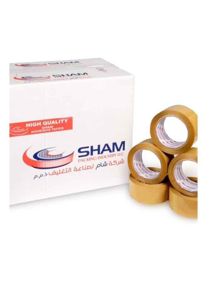 Sham Pack 50 Yards, Brown aging Tape, of 3, For Carton Sealing and Shipping. - Image 2