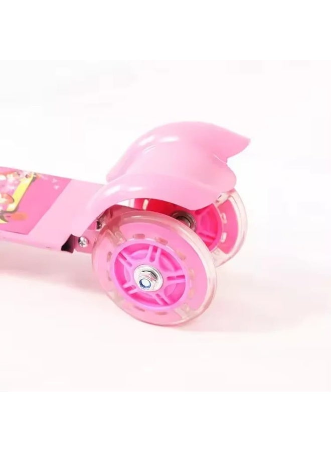 Three-wheeled children's scooter – foldable with adjustable height and fun cartoon design - Image 4