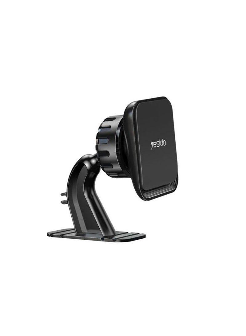 Yesido C110 Magnetic Magnet 360 Degree Universal Car Dashboard Mobile Phone Holder - Black - Image 1