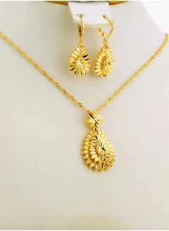 GOLDMAX 21k Gold Plated Necklace & Earrings Jewelry Set For Women  - Image 2