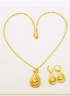 GOLDMAX 21k Gold Plated Necklace & Earrings Jewelry Set For Women  - Image 5
