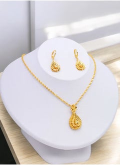 GOLDMAX 21k Gold Plated Necklace & Earrings Jewelry Set For Women  - Image 3