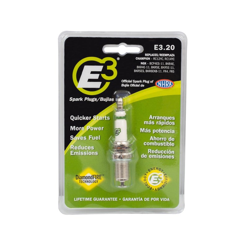 E3 Spark Plugs E3.20 Lawn and Garden Spark Plug with DiamondFIRE Technology, 14mm, 0.750" Reach, Gasket Seat, Power and Fuel Efficiency Enhancement, Pack of 1 - Image 4