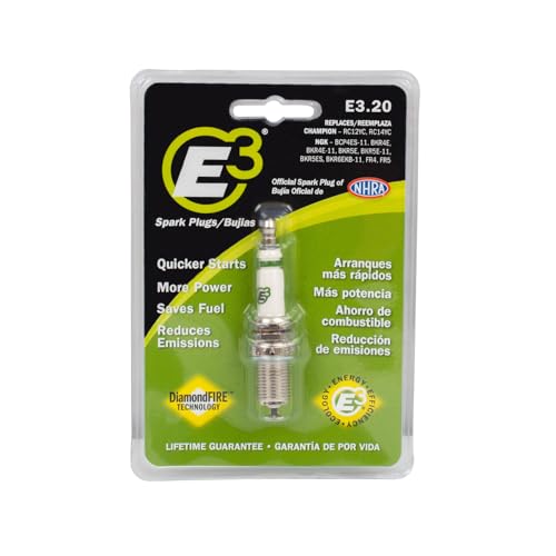 E3 Spark Plugs E3.20 Lawn and Garden Spark Plug with DiamondFIRE Technology, 14mm, 0.750" Reach, Gasket Seat, Power and Fuel Efficiency Enhancement, Pack of 1 - Image 1