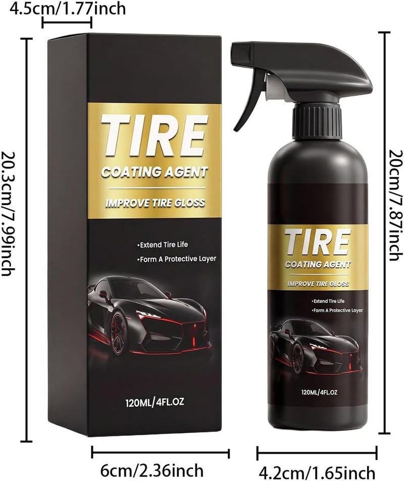 Car Tire Shine Spray – Long-Lasting Wet Look, UV Protection, Quick-Drying Foam & Aerosol for Premium Gloss on Trucks, SUVs, Sedans, and RVs - Image 2