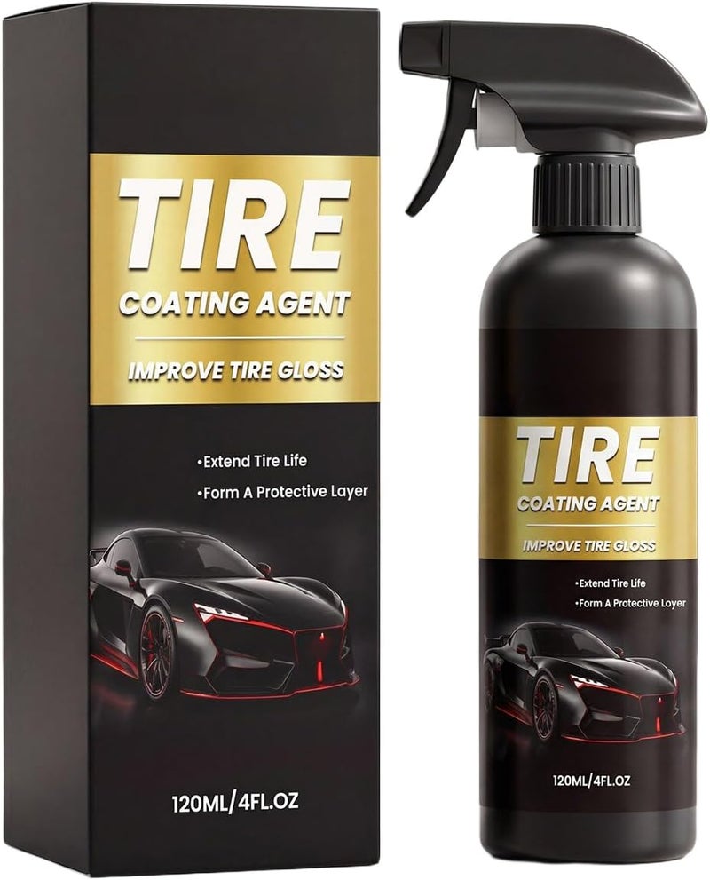 Car Tire Shine Spray – Long-Lasting Wet Look, UV Protection, Quick-Drying Foam & Aerosol for Premium Gloss on Trucks, SUVs, Sedans, and RVs - Image 1