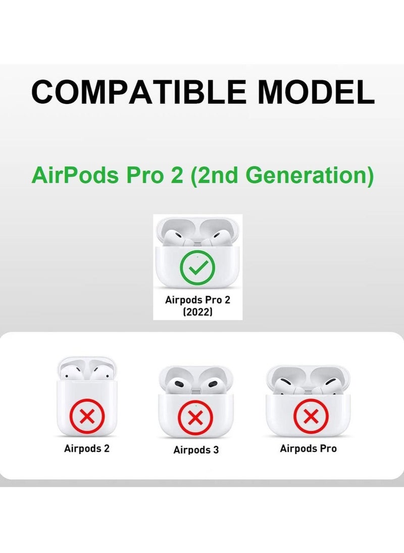 CATANES - AirPods Pro 2 Case Soft Silicone Cover Shockproof Skin with Keychain Carabiner Compatible with Apple AirPods Pro 2nd Generation 2022 Case - Image 1