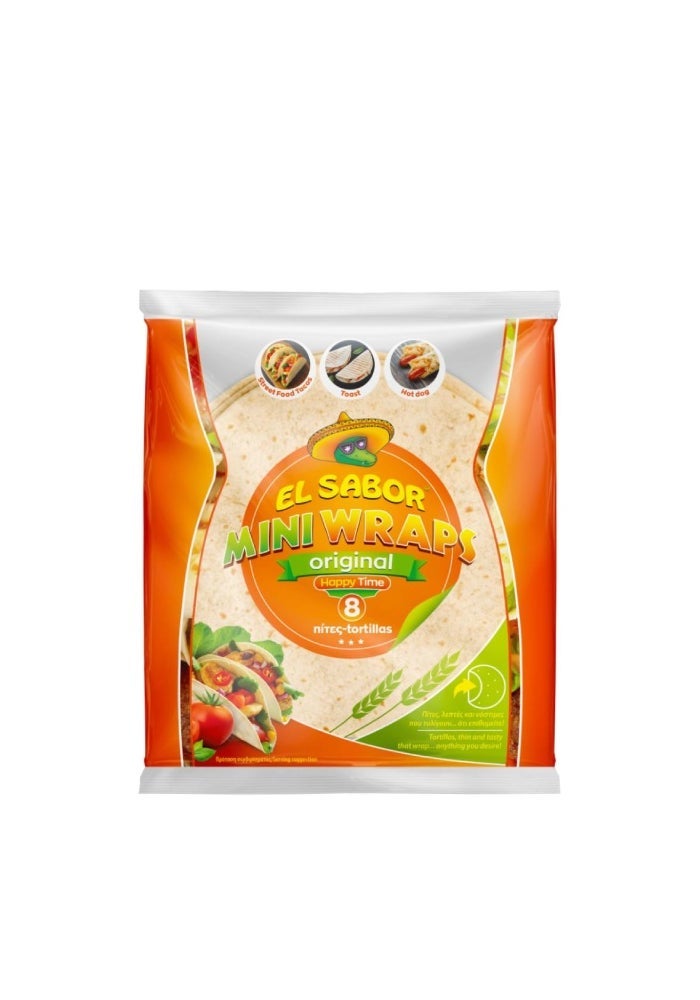 Tortilla Wraps, 13cm Original - 8 Mini Wraps, Spain