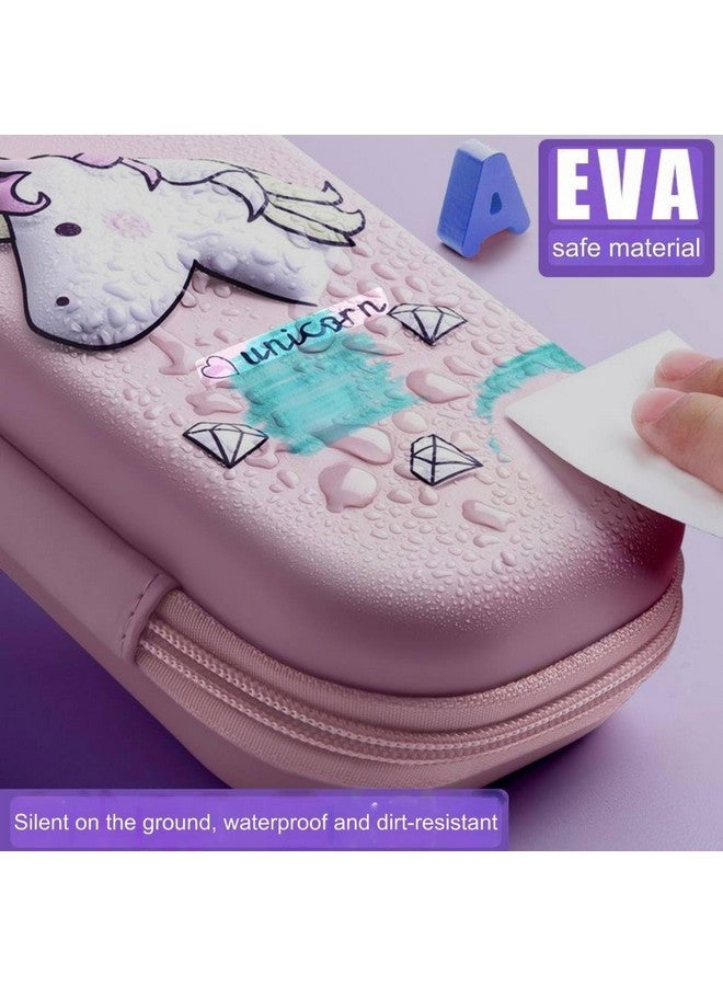نجل حافظة أقلام NGEL ثلاثية الأبعاد من مادة EVA || حقيبة أقلام كبيرة السعة للأولاد والبنات || علبة أقلام/حافظة/حقيبة مدرسية بتصميم كرتوني (قد تتوفر الطباعة قريبًا) (عبوة من قطعة واحدة) (Happy Life Unicon) - Image 5
