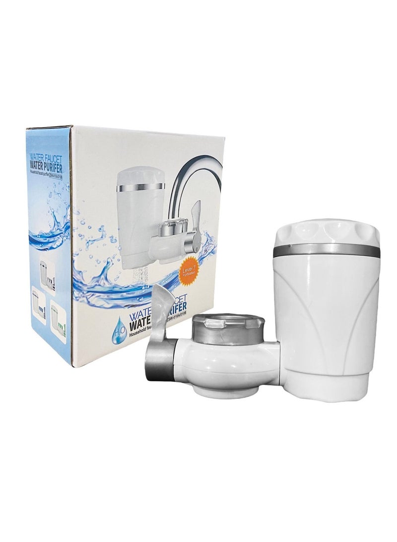 DubaiGallery Water Purifier Ceramic Water Filter House Water Filter Water Filter Sink Water Purifier Filtration Faucet Filter Tap Water Filter Plastic White Faucet Ceramic Filter Household - Image 1