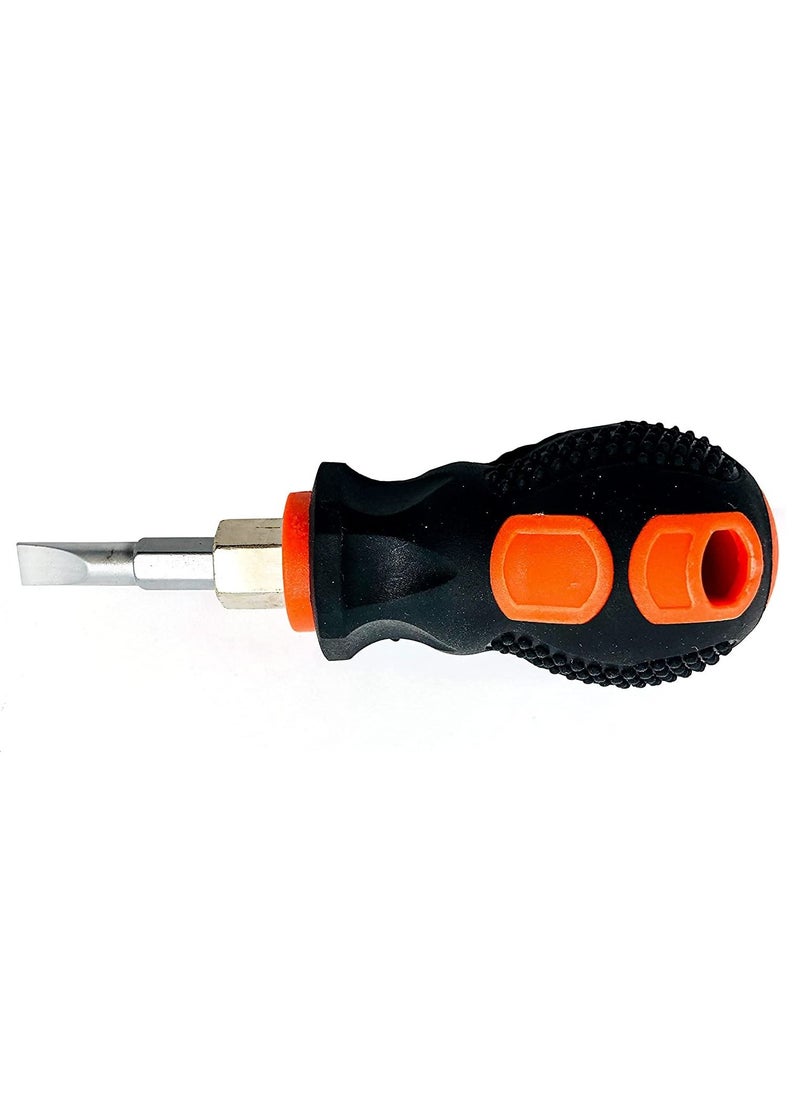 2-in-1 Mini Two Way Screwdriver  with 2 Different Heads Rubber Handle