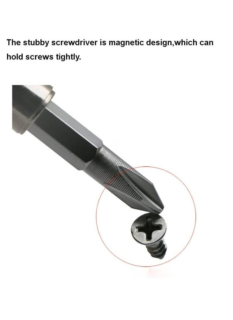 2-in-1 Mini Two Way Screwdriver  with 2 Different Heads Rubber Handle