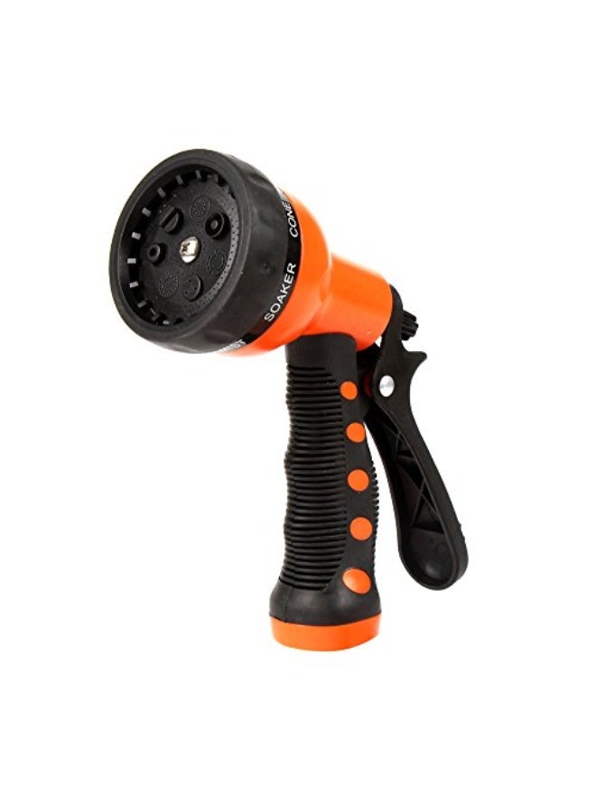 Garden hose nozzle, handheld sprayer, 7 nozzle patterns, high-pressure spray gun - Image 1