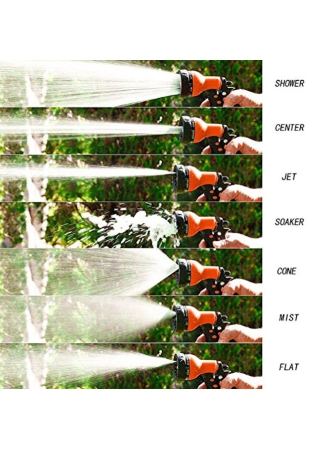 Garden hose nozzle, handheld sprayer, 7 nozzle patterns, high-pressure spray gun - Image 3