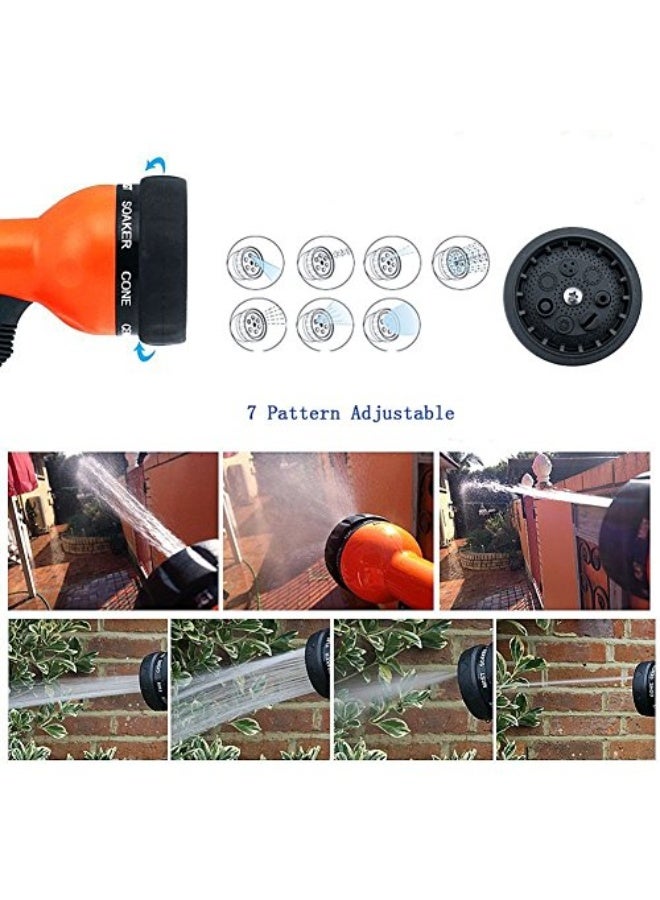 Garden hose nozzle, handheld sprayer, 7 nozzle patterns, high-pressure spray gun - Image 4
