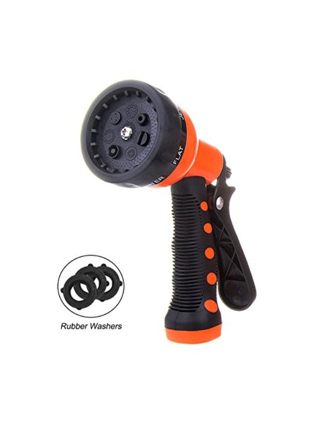 Garden hose nozzle, handheld sprayer, 7 nozzle patterns, high-pressure spray gun - Image 2