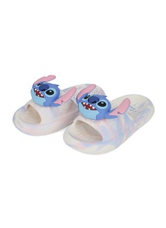 UrbanHaul UrbanHaul Girls Disney Stich Print Slip on Sliders For Kids Suitable for Daily Use :- White  - Image 1