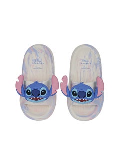 UrbanHaul UrbanHaul Girls Disney Stich Print Slip on Sliders For Kids Suitable for Daily Use :- White  - Image 3