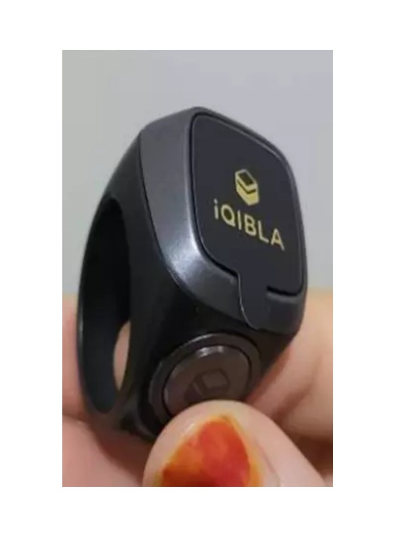 iQIBLA Smart Tasbih Plastic Zikr Lite Ring Black Grey 18MM  - Image 3
