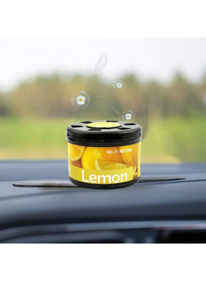 معطر جو بلاك أودور برائحة الليمون، عبوة من 3 قطع بوزن 90 جرام لكل قطعة، معطر جو للسيارة غني بالزيوت العطرية، مزيل روائح جل يدوم طويلاً لوضعه على لوحة القيادة، حامل الأكواب، المنزل، المكتب، غرفة النوم، خزانة الملابس، تصميم مانع للتسرب. - Image 3