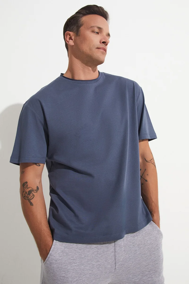 جون Men's Oversize Crew Neck Short Sleeve T-Shirt