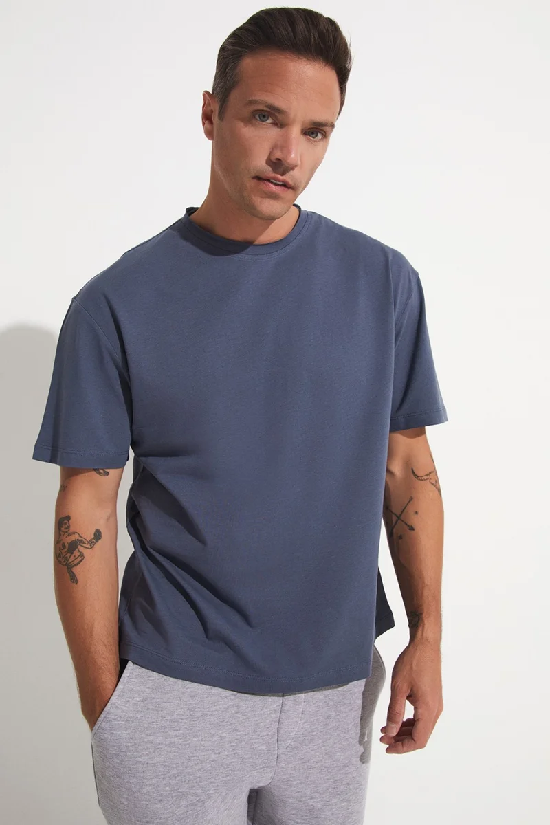 جون Men's Oversize Crew Neck Short Sleeve T-Shirt