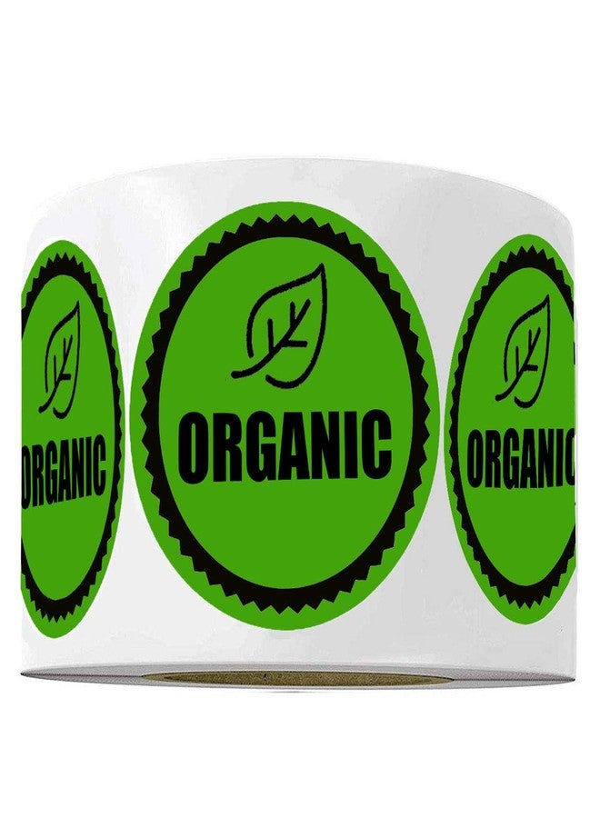 Remarkable Organic Food Rotation Labels - 1.5 Inch Adhesive Round Circle Dots, 500 Labels Per Roll - Image 1