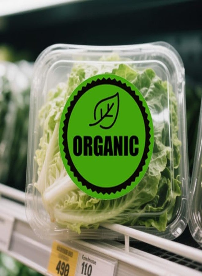 Remarkable Organic Food Rotation Labels - 1.5 Inch Adhesive Round Circle Dots, 500 Labels Per Roll - Image 5