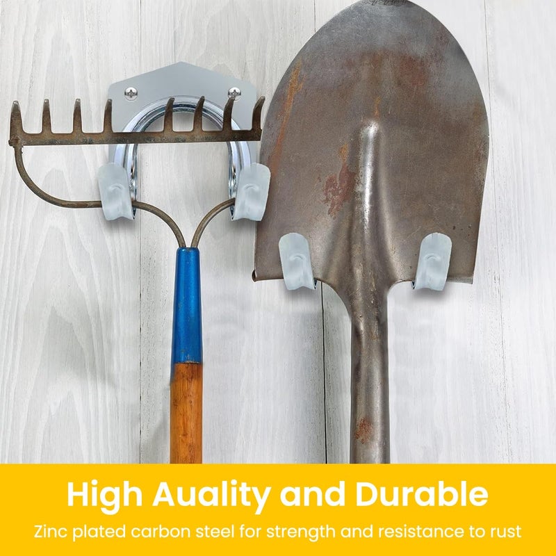 Serplex 10Pcs Metal Hooks Wall Mount DualHook Wall Hooks with Screws Drywall Anchors Screwdriver Tool Multipurpose Wall Hooks for Wardrobe Garage Kitchen Bathroom Gardening - Image 4