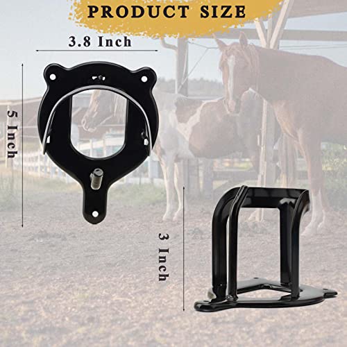 HDYEGY 6 Counts Horse Bridle Rack Bracket Hooks Metal Halter Hanger with Tubes and Screws for Horse Barn Supplies, Black - Image 3
