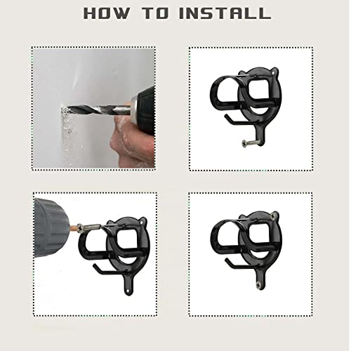 HDYEGY 6 Counts Horse Bridle Rack Bracket Hooks Metal Halter Hanger with Tubes and Screws for Horse Barn Supplies, Black - Image 4