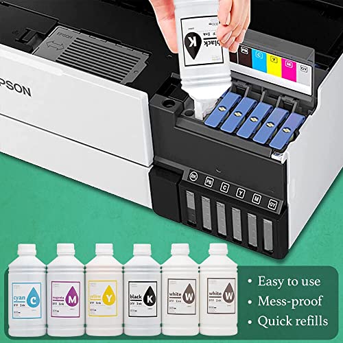 CIS Inks CISinks Premium DTF Ink Bottle Refill Set 1000ML- Direct to Film Heat Transfer Printing, Conversion Kit, Compatible w/DTF Film-Black - Image 4