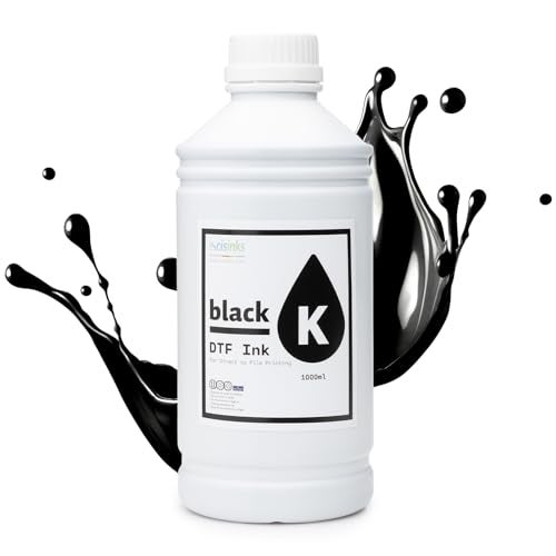 CIS Inks CISinks Premium DTF Ink Bottle Refill Set 1000ML- Direct to Film Heat Transfer Printing, Conversion Kit, Compatible w/DTF Film-Black - Image 1