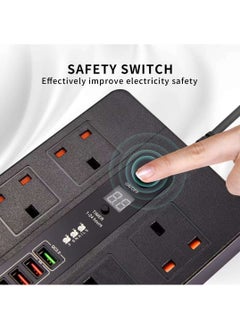 Pama BKL-11 Universal Extension Cord With 6 Universal Sockets, 5 USB ports,  1 PD Ports and 2 Meter Multicolour  - Image 4
