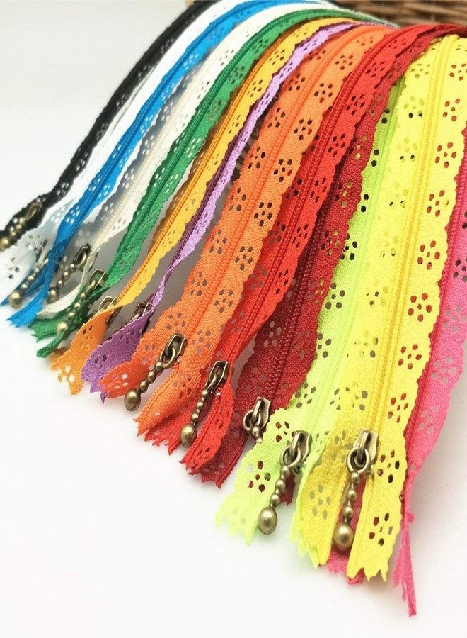YEQIN 25cm Random Color 20pcs/lot 10 inch Zippers Lace Nylon Finish Zipper for Sewing Wedding Dress - Image 2
