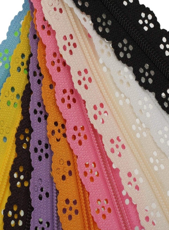 YEQIN 25cm Random Color 20pcs/lot 10 inch Zippers Lace Nylon Finish Zipper for Sewing Wedding Dress - Image 3