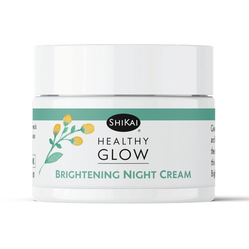 ShiKai Healthy Glow Brightening Night Cream (1 oz) | Hydrating Skin Lotion | With Vitamins C, E, Niacinamide | Provides a healthy glow in skin. - Image 1