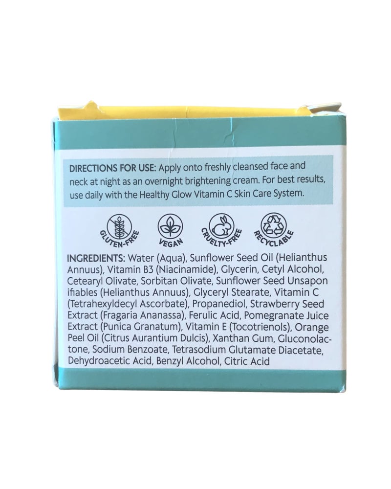 ShiKai Healthy Glow Brightening Night Cream (1 oz) | Hydrating Skin Lotion | With Vitamins C, E, Niacinamide | Provides a healthy glow in skin. - Image 2