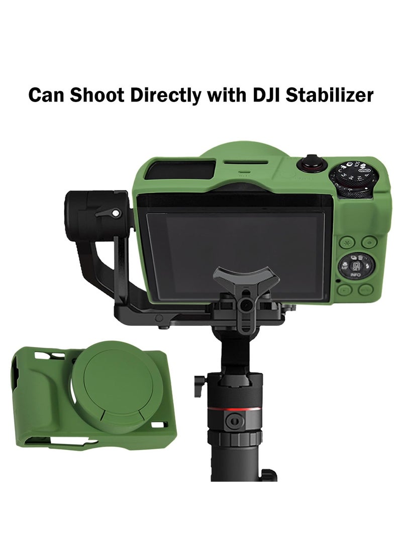 Generic - Case for Canon Powershot G7 X Mark III Digital Camera Soft Silicone Protective Cover with Removable Lens Cover for Canon Powershot G7X Mark III DSLR Camera (Green) - Image 1