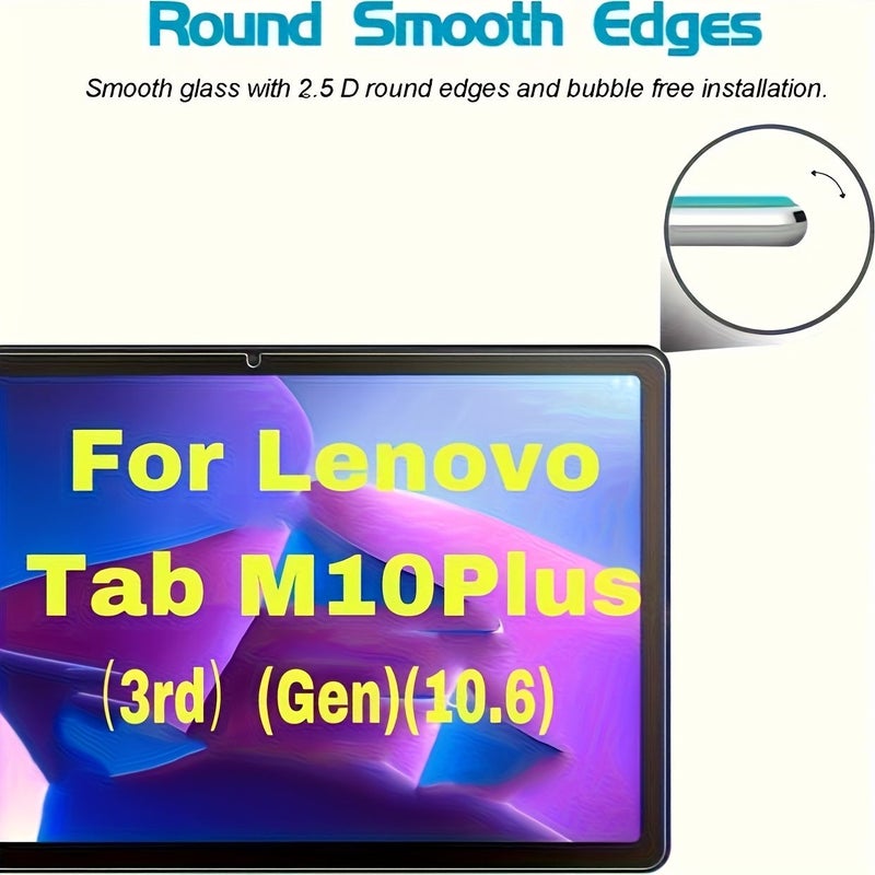 2pcs Tempered Glass Screen Protector For Tab M10 Plus 3rd Gen 10.6 Inch With Easy Installation Tool Kit - Image 4