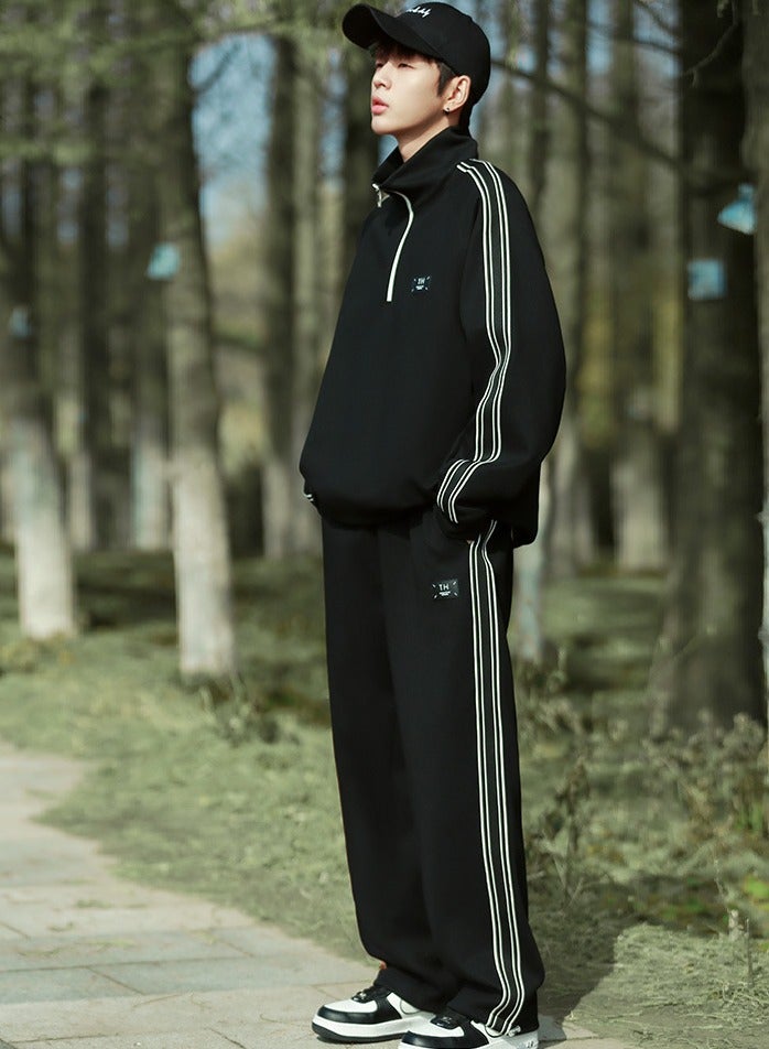 KUYING Men's Loose Sportswear And Sports Pants Two-Piece Set  - Image 1
