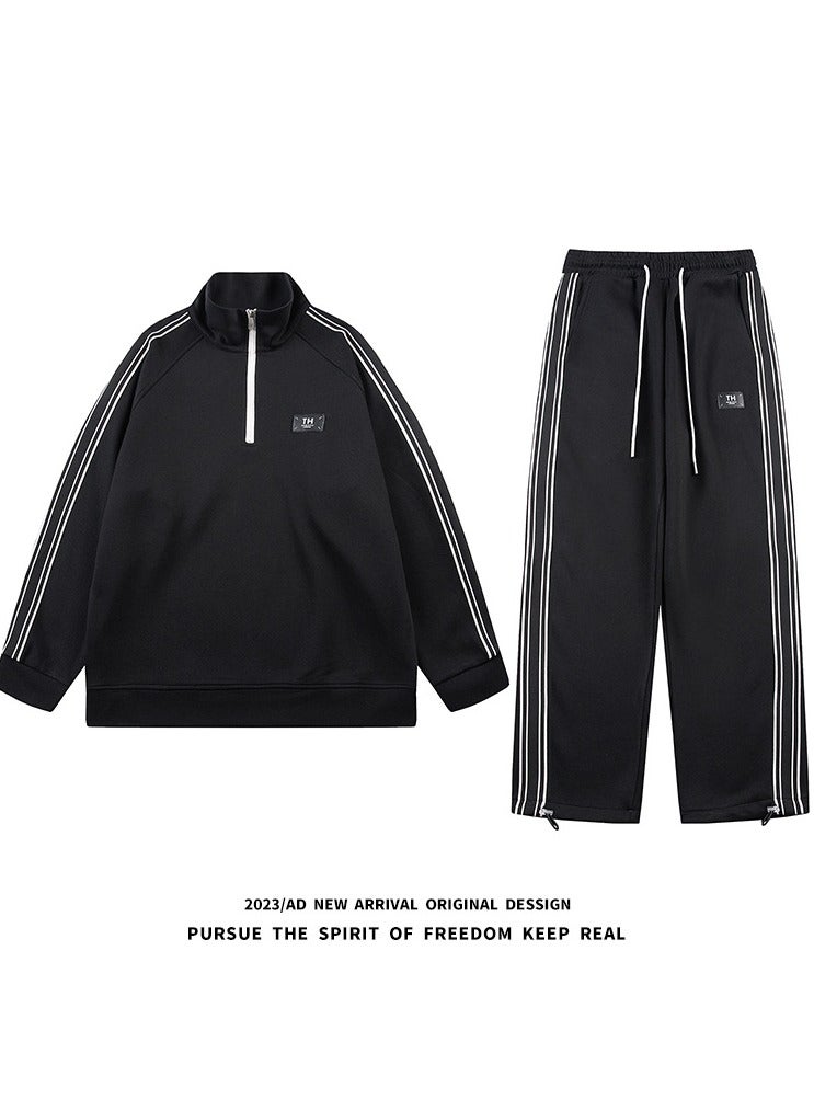 KUYING Men's Loose Sportswear And Sports Pants Two-Piece Set  - Image 2