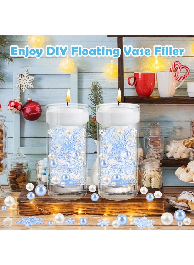 SelfTek 6146 Pieces Christmas Vase Filler Pearl For Vase Fillers Decorations,Floating Pearls Snowflake Water Gel Beads For Vase Filler Table Centerpieces Party Decor - Image 4