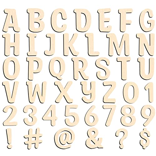 Focal20 168 Pcs Wooden Letters 1 Inch for Crafts with Storage Box Unfinished Wooden Alphabet Letters Numbers and Symbol Focal20 Small Wood Letters for DIY Painting Arts Home Decorations Kids Spelling - Image 1