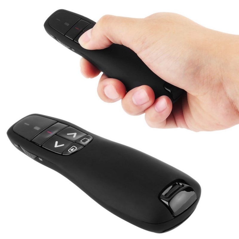 Cospex R400 Laser Presentation Remote Clicker with Dual Connectivity Bluetooth or USB for Powerpoint, Keynote, Google Slides, Wireless Presenter - Image 1