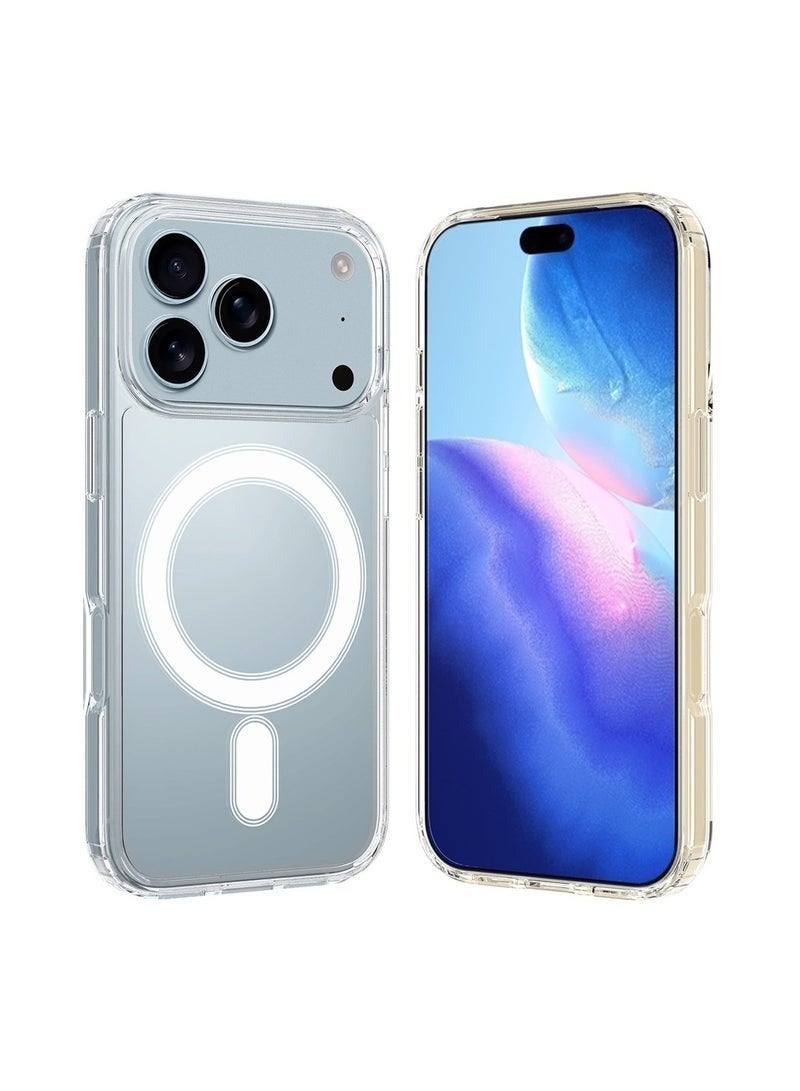 ELTRAZONE Apple iPhone 17 Pro Max 5G 2025 Magnetic Case, Slim Transparent Flexible TPU Shockproof Magsafe Back Phone Case (MCTPTN) - Clear - Image 4