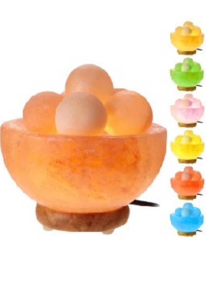 Organic Secrets Himalayan Pink Salt USB Lamp by Organic Secrets - Fire Bowl with Balls