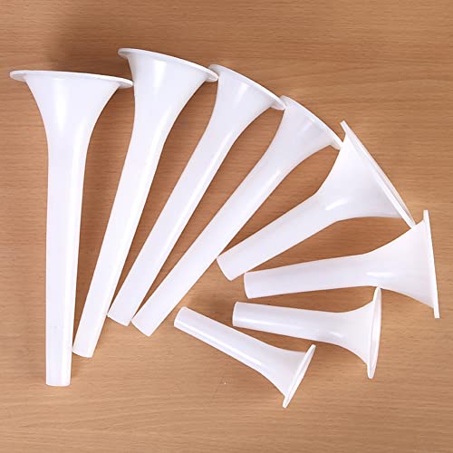 lasenersm 4 Pieces Sausage Stuffer Tube Sausage Stuffing Tube Sausage Making Funnel Sausage Stuffer Filler Sausage Maker Tube Plastic Sausage Stuffer Funnels(White, Extra-long) - Image 3